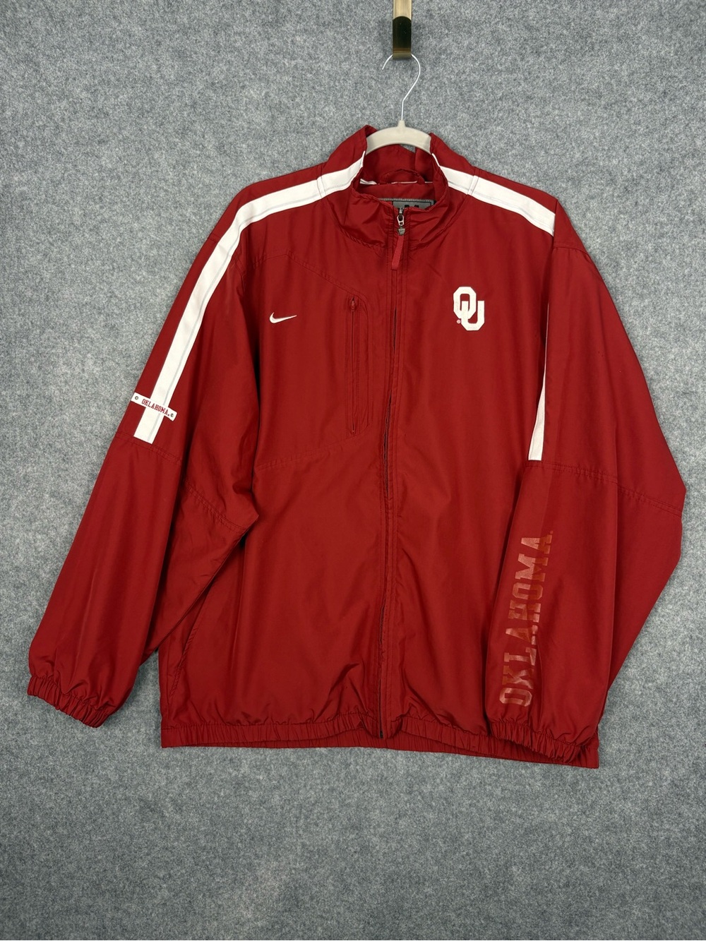 Nike Oklahoma Sooners OU Red Windbreaker Jacket Men’s M